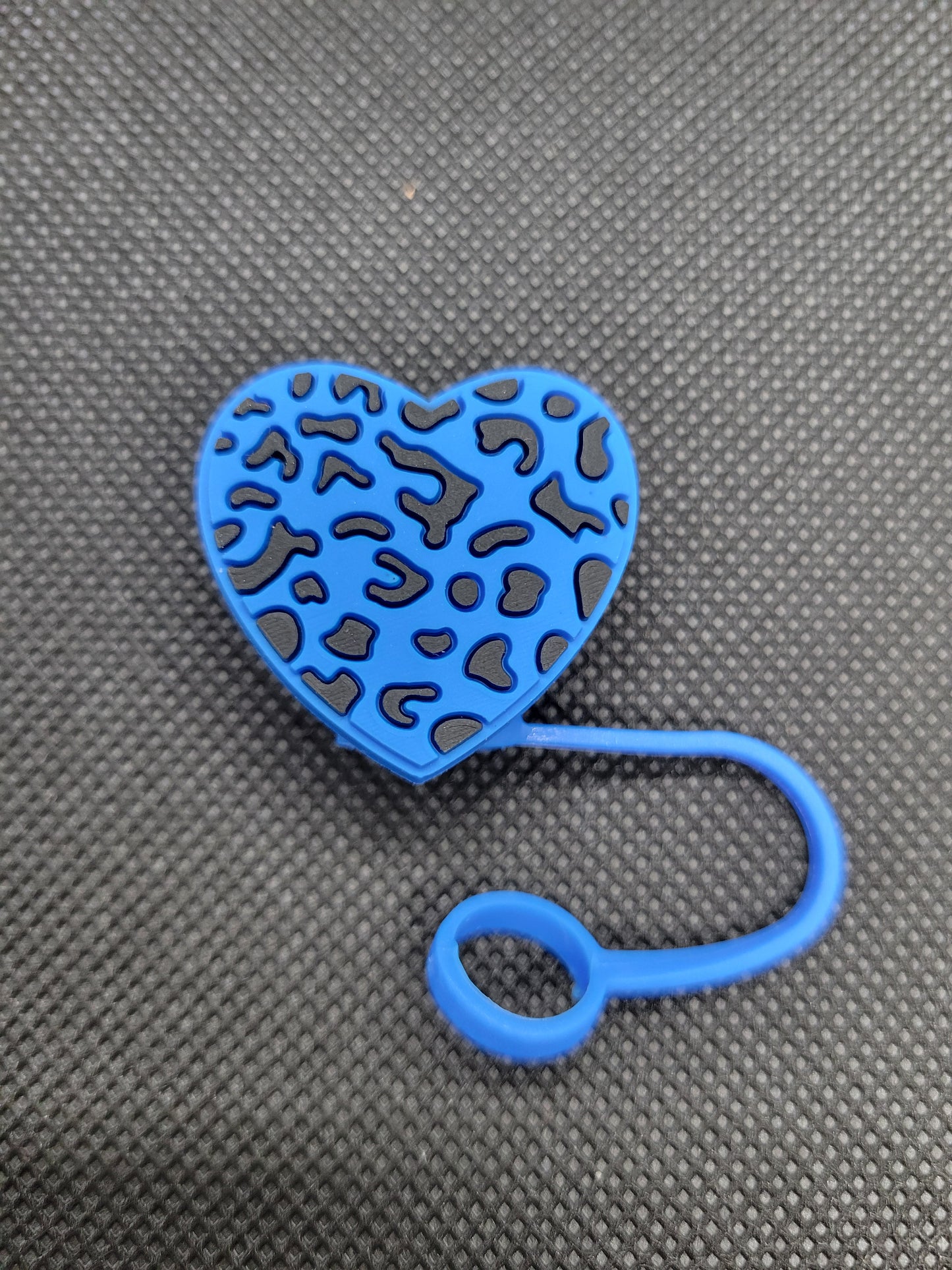 Cheetah Heart Straw Toppers