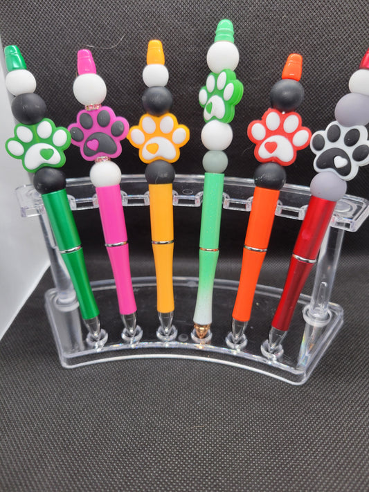 Paw Print Beaded Pens